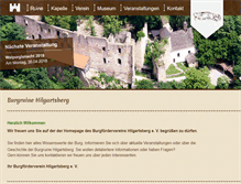 Tablet Screenshot of burgverein-hilgartsberg.de